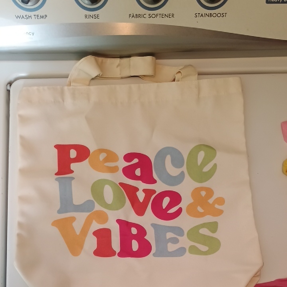 Peace Love & Vibes Tote Bag